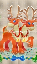 Club Point de Croix - Reindeer Christmas