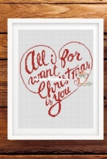 Smart Cross Stitch - All I Want for Christmas is You Quote by Barbara C. - Free
