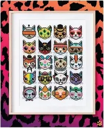 Purr-sonalities by Emma Congdon from Cross Stitch with Cattitude PCS + XSD