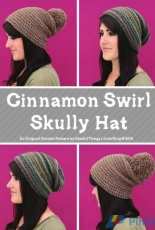 Gleeful Things - Julie King - Cinnamon Swirl Skully Hat