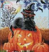Jeanette Crews Designs 714-K Halloween Kitty