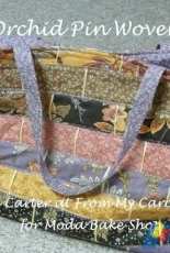 Moda Bake Shop-Wild Orchid Pin Woven Tote by Carol Carter-Free
