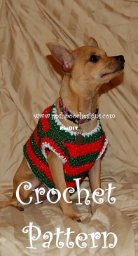 Posh Pooch Designs - Sara Sach - Christmas Elf Striped Dog Sweater