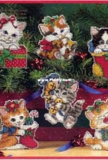 Dimensions 8519 Merry Kittens Ornaments PCS