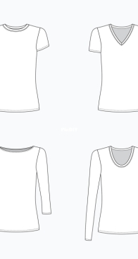 Grainline Studio - 11006 - Lark Tee - Sizes 00-18