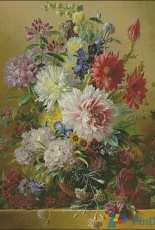 Bonny Art 0013-KB - Still Life With Flowers Cactus