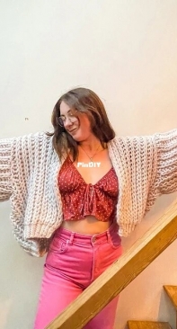 Marshmallow Cardi by Brenda Lam