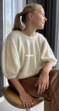 Fluffy Me Blouse by NORgardknitters - Russian Translated