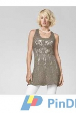Junghans Wolle- Modell 413/3 Tunic with crochet top and American Racerback - German- Free