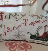 MERRY CHRISTMAS HANGING SAMPLER