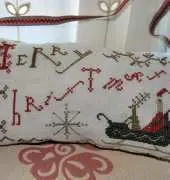 MERRY CHRISTMAS HANGING SAMPLER
