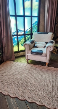 Tatiana Ryazanova _ crochet rug with double braid by LaceMats _ English