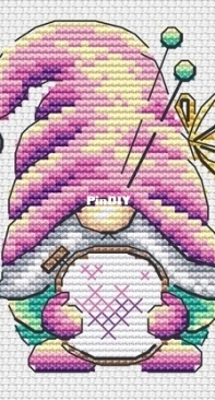 Stitching Gnome by Irina Zagorodskaya