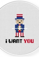 Daily Cross Stitch - Uncle Sam I Want You