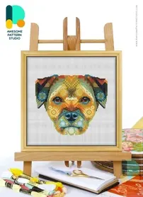 Awesome Pattern Studio - CS2104 - Mandala Border Terrier XSD
