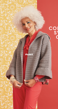 Paintbox Yarns - Colourful Swing Coat - English - Free