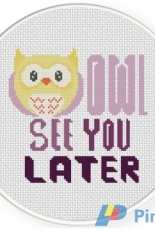 Daily Cross Stitch - Owl See You Later