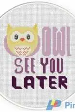Daily Cross Stitch - Owl See You Later