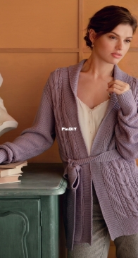 Andante Cable Cardigan by Sari Nordlund - Novita - Free