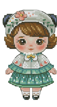 Spring dolls pattern set - Doll 1 by Maria Brovko -Xsd