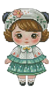 Spring dolls pattern set - Doll 1 by Maria Brovko -Xsd