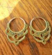 my first atempt to crochet earrings