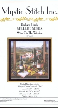 Mystic Stitch Inc. - Still Life Series -  BF-306 Wine On The Window by Barbara Felisky