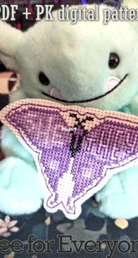 The Cozy DH Stitchery - Pride Pronoun Moths - free