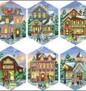 Dimensions - The Gold Collection 8785 Christmas Village Ornaments XSD