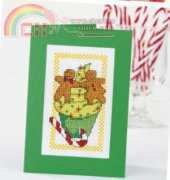 Cupcake of the Month - Gingerbread by Durene Jones from The World of Cross Stitching TWOCS 208 PCS
