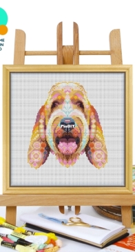 Awesome Pattern Studio - CS2300 - Mandala Grand Basset Griffon Ven XSD