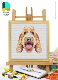Awesome Pattern Studio - CS2300 - Mandala Grand Basset Griffon Ven XSD