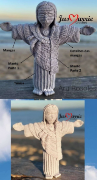 Jus Marrie Crochet - Jusmayre Rosa - Cristo Redentor - Portuguese