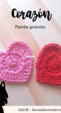 Kuroneko tejidos - Marulinna - Maricel Pucheta - Heart - Corazon - Spanish - Free