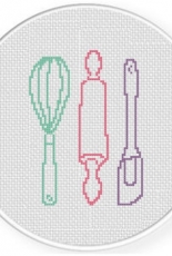 Daily Cross Stitch - Baking Utensils