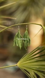 Helen Anderson - Hanging Leaf Earrings