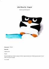 Little Squirrel Designs- Julie Lapalme - Little Pillow Pal – Penguin - English