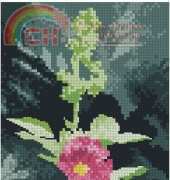 Heritage Stitchcraft - Flower Panels JCHO878 Hollyhocks Panel by John Clayton XSD