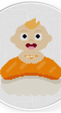 Daily Cross Stitch - Sushi Baby