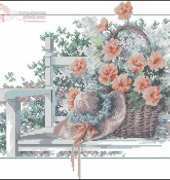 Lanarte 33925 Bench with Hat and Flowers