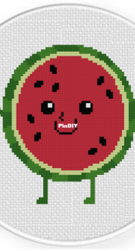 Daily Cross Stitch - Fun Watermelon - Free