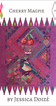 JED XStitch - Cherry Magpie by Jessica Doize