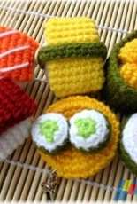 Sky Magenta - Sushi cell phone charm pattern