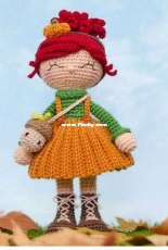 One and Two Company - Carolina Guzman - Abby The Autumn Dolly Amigurumi - Spanish