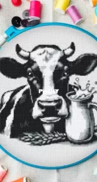 Anna Xstitch Art - Milk Cow by Anna