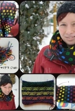 Rainbow Dots Cowl by Janina Böttger-English-Free