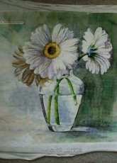 I love Crossstitch MK-001 Pearl White Gerbera