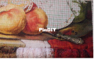 7 elephants. Still life with watermelon and peaches fragment
