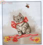 Luca-S B2228 kitten with bee