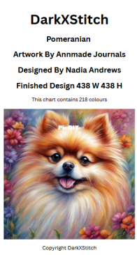 DarkXStitch - Pomeranian by Nadia Andrews - Free